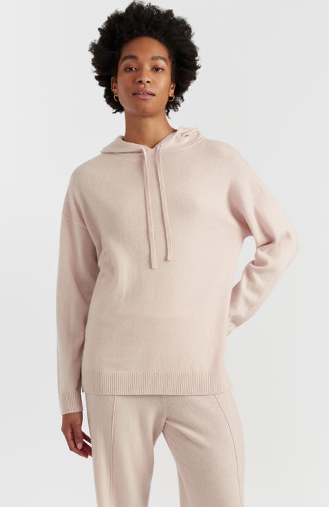 Wool Cashmere Blend Relaxed Hoodie Sweater