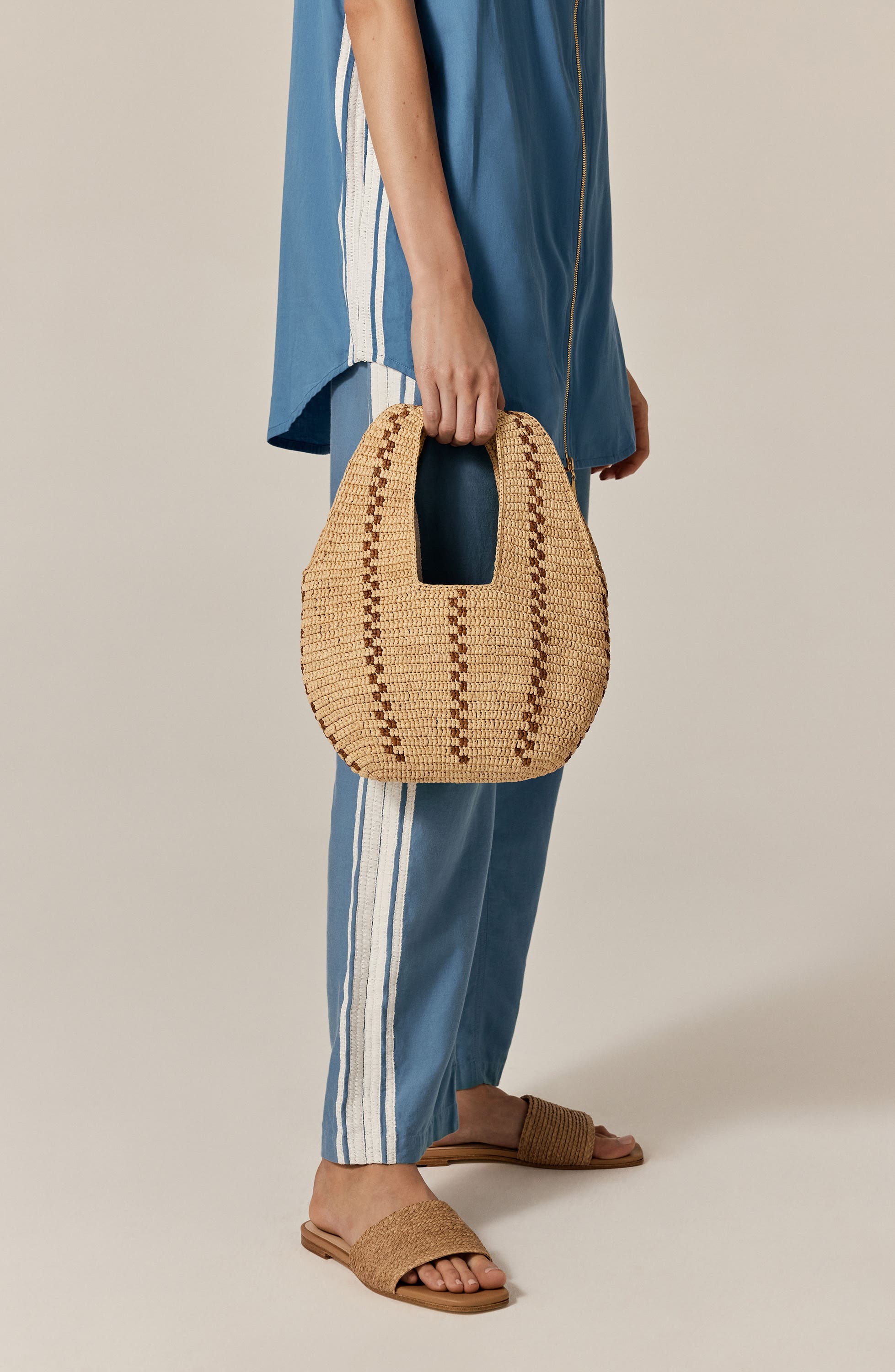 Aquarius Raffia Hobo Bag, Alternate, color, NATURAL/ NUTSHELL
