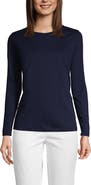 Lands' End Relaxed Supima Cotton Long Sleeve Crew Neck T-Shirt
