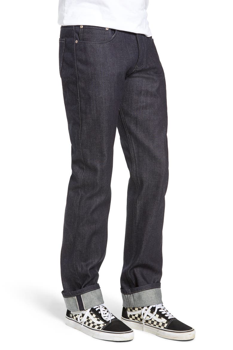 Weird Guy Slim Fit Selvedge Jeans, Alternate, color, INDIGO