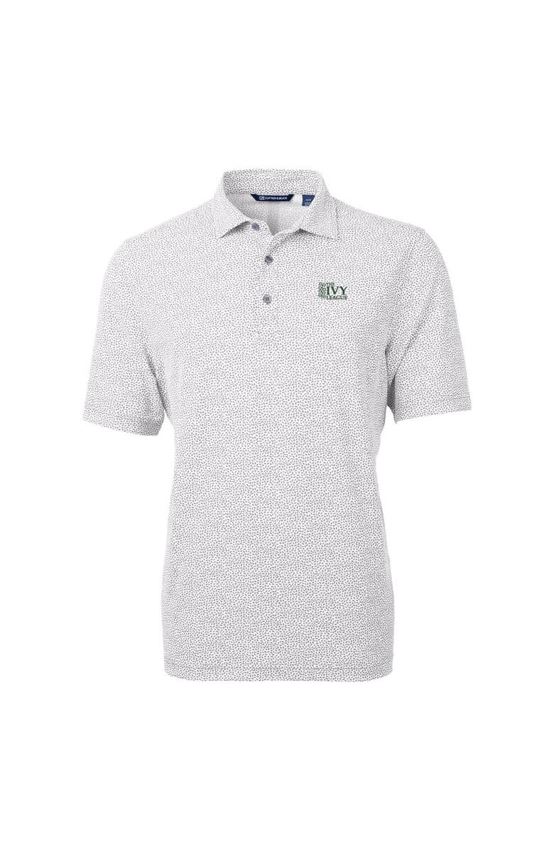 Cutter & Buck Men's Cutter & Buck  Gray Ivy League DryTec Virtue Eco Pique Botanical Print Recycled Polo, Alternate, color, 