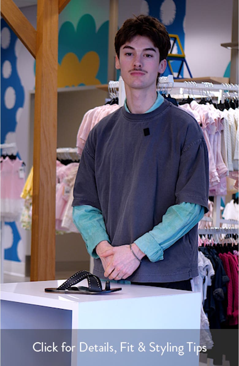 Curlew Studded Crossover Strap Slide Sandal, sales video thumbnail