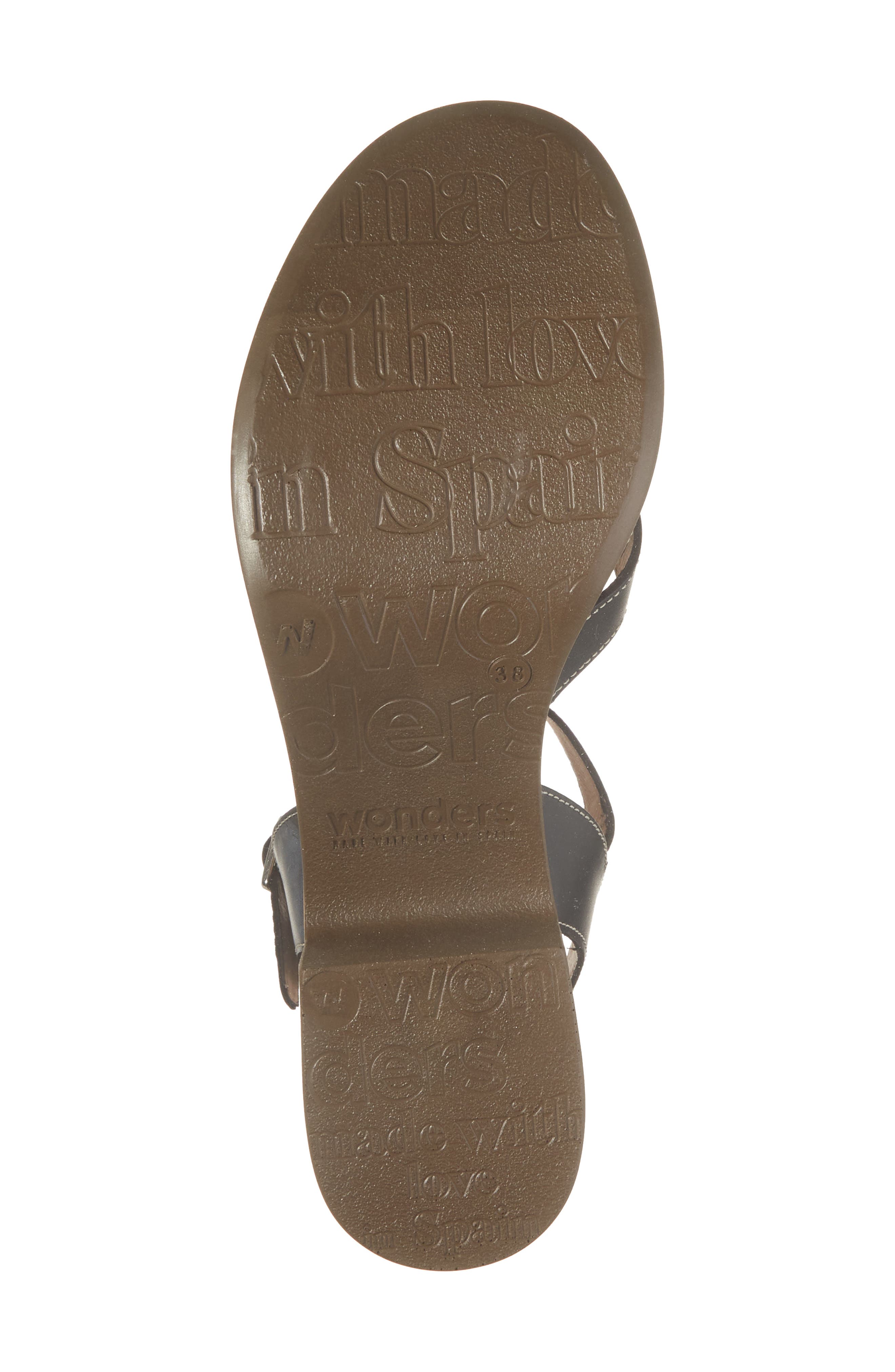 Wonders Ankle Strap Platform Sandal, Alternate, color, Tokat Black