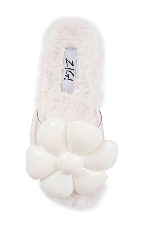 Shop Zigi Cass Faux Fur Lined Sandal In White