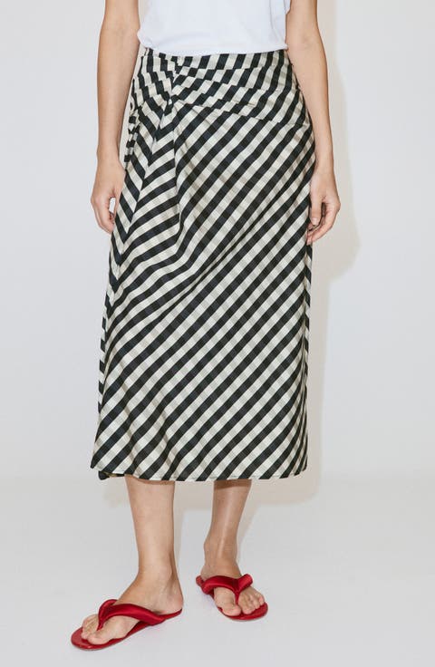 Gingham Midi Skirt
