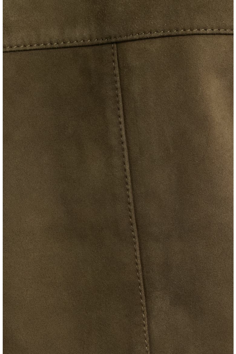 Suede Crop Jacket, Alternate, color, OLIVE