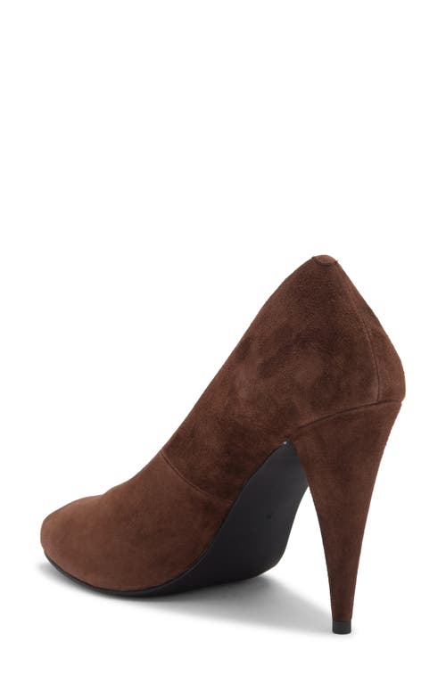 Jeffrey Campbell Sherille Peep Toe Pump In Espresso Suede