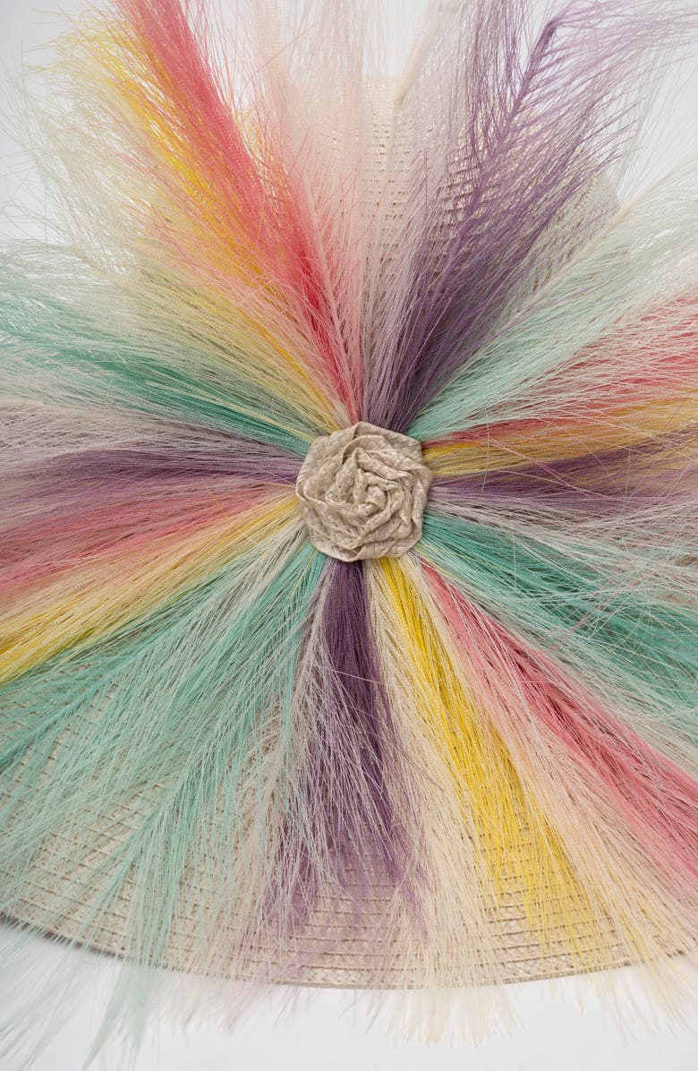 Collection XIIX Multicolored Feather Wide Brim Hat, Alternate, color, Neutral