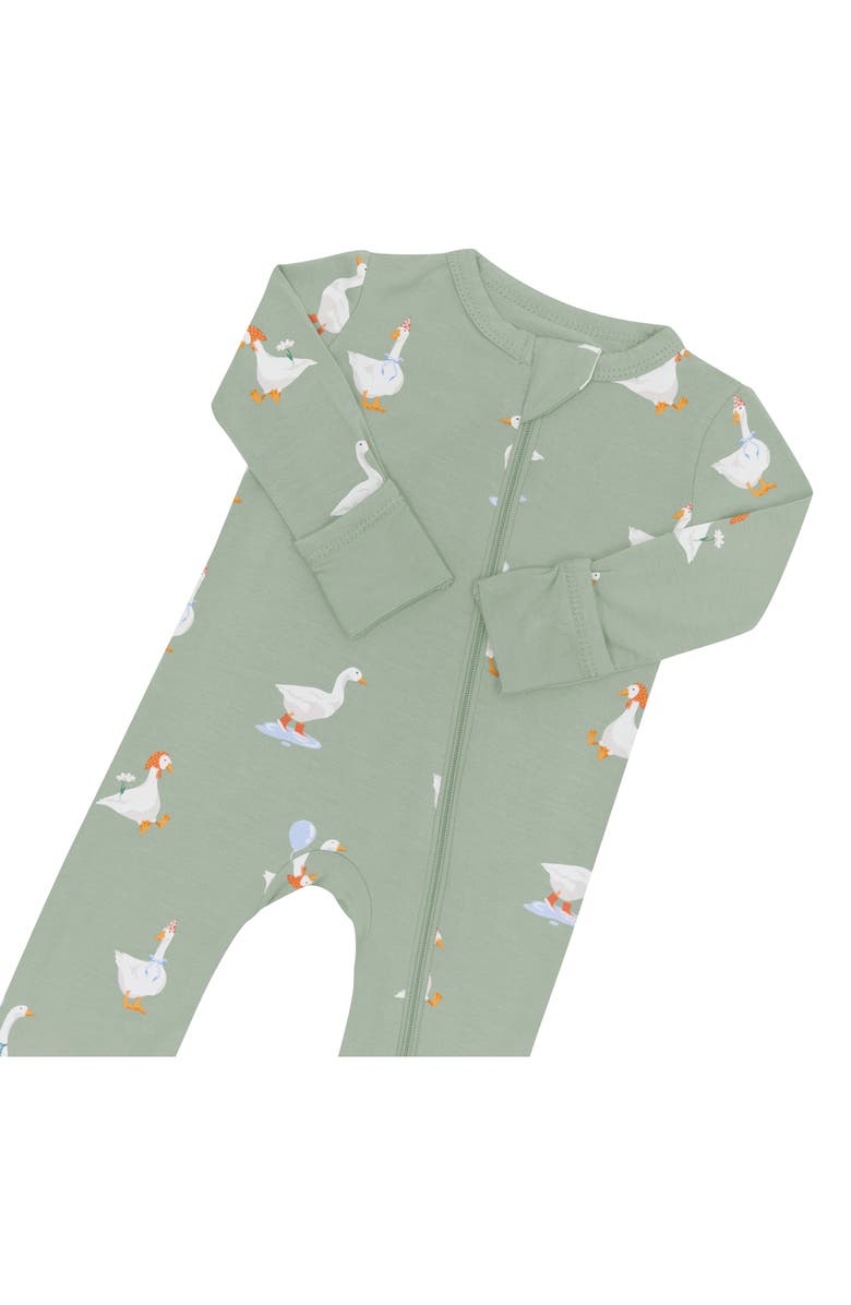 Kyte BABY Silly Goose Zip-Up Romper, Alternate, color, Silly Goose