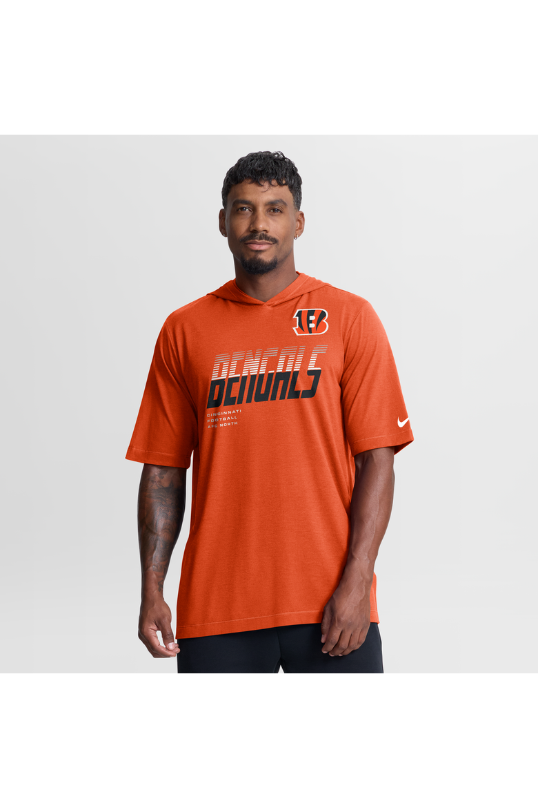 Men's Nike Orange Cincinnati Bengals Tri-Blend Hooded T-Shirt, Main, color, Orange