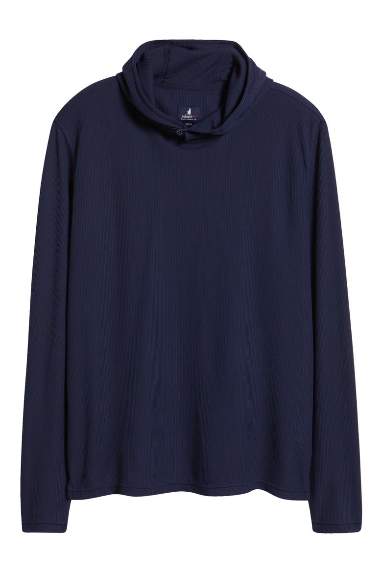 Brinson Waffle Pullover Hoodie, Alternate, color, NAVY