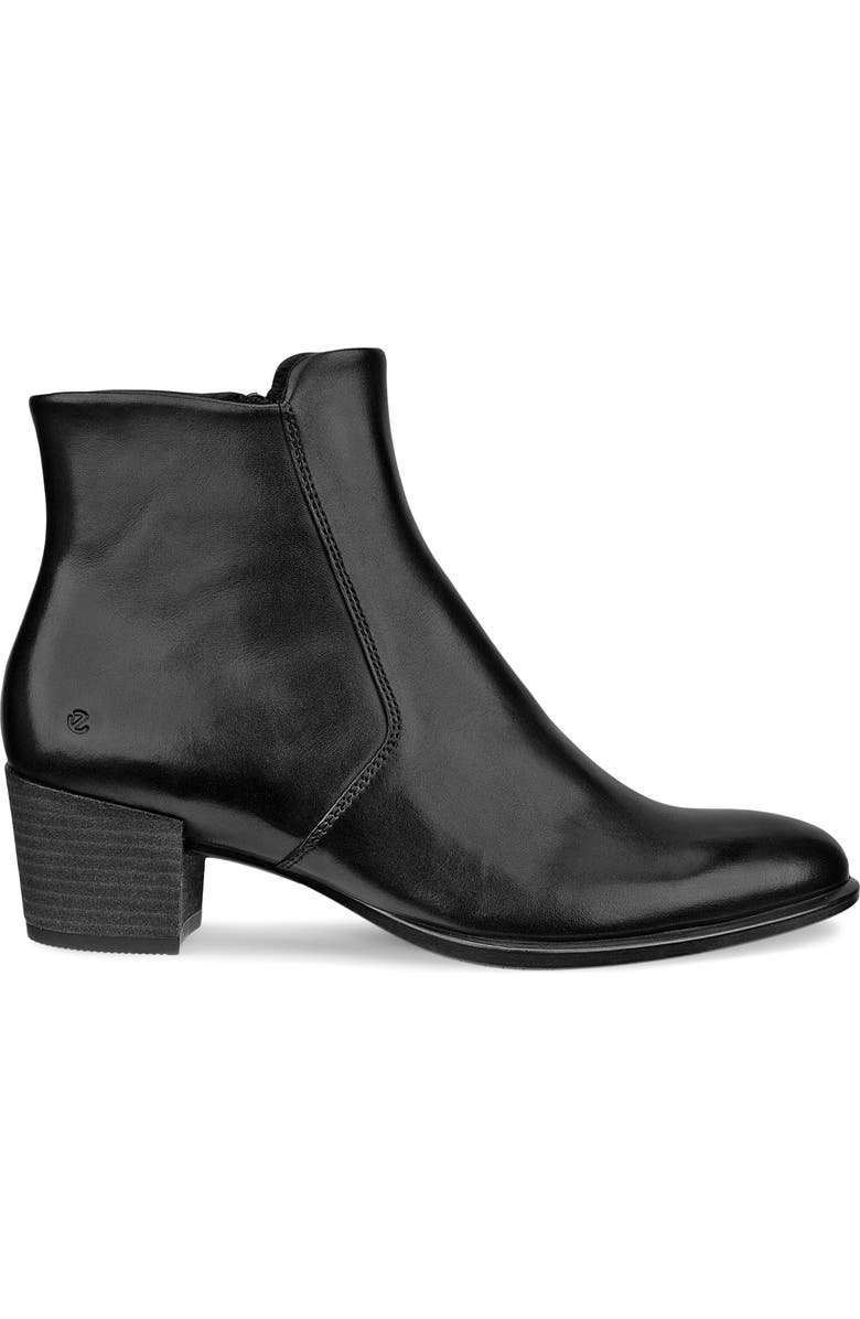 ECCO Shape Stack Heel Bootie, Alternate, color, Black