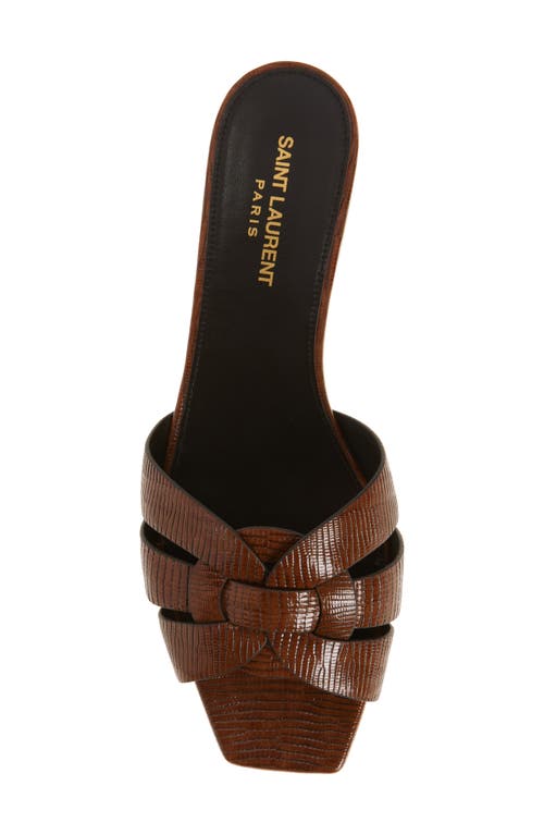 Saint Laurent Tribute Suede Flat Slide Sandals