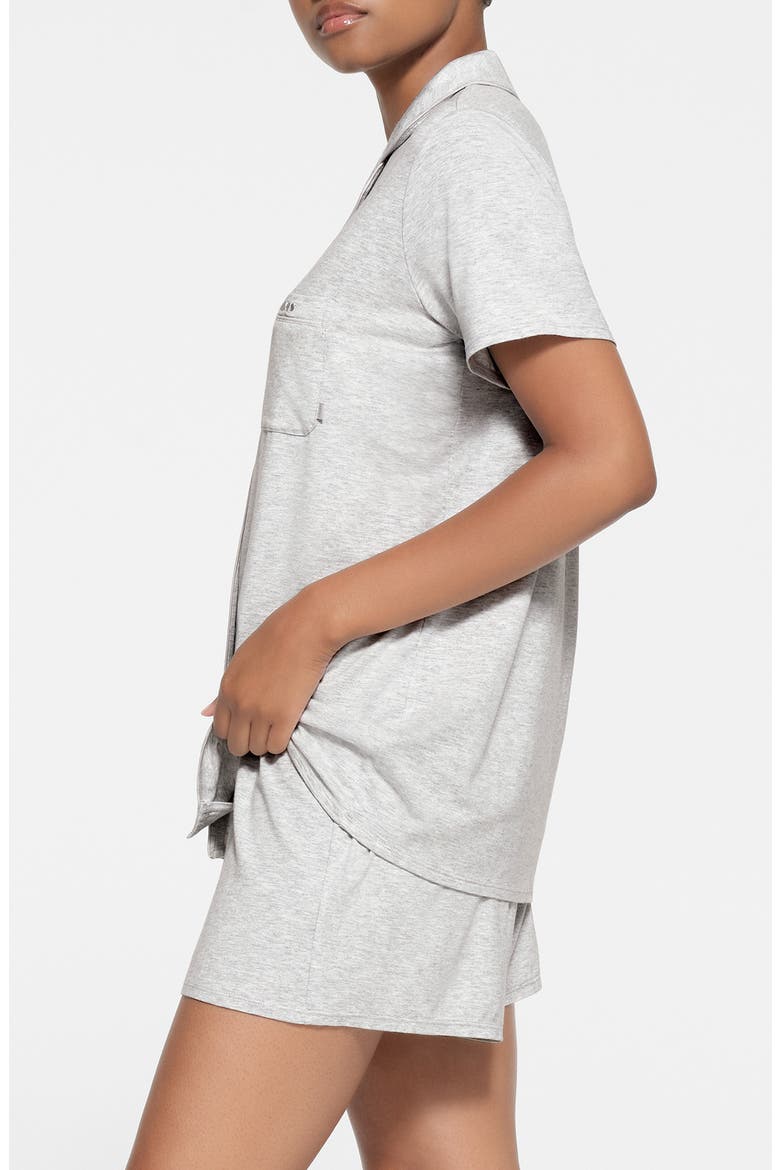 Short Sleeve Pajamas, Alternate, color, LIGHT HEATHER GREY