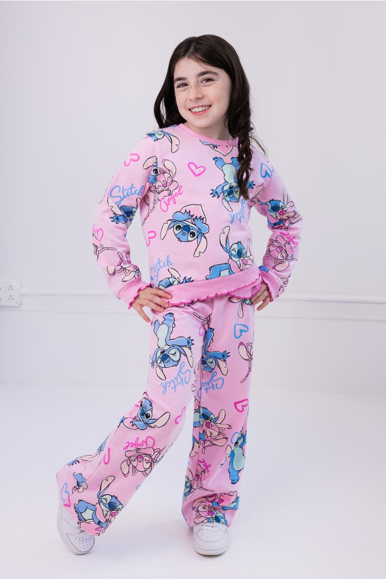 Lilo & Stitch Fleece 2-Piece Sweatshirt and Pants Set, Alternate, color, Pink Stitch Angel