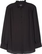 NYDJ Ruffle Neck Blouse