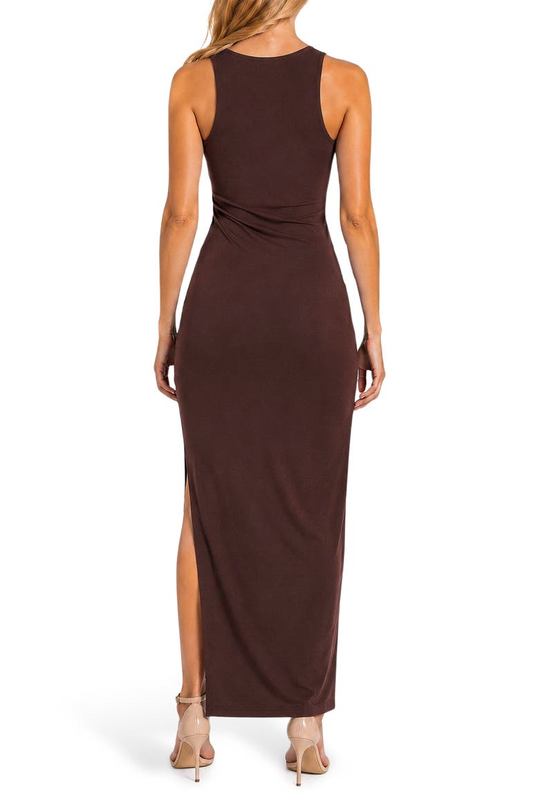 Chain-Trimmed Strap Maxi Dress, Alternate, color, CHOCOLATE