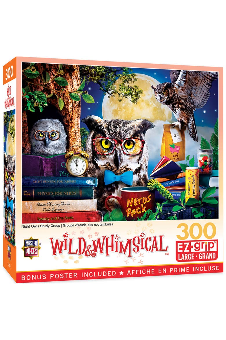Night Owls Study Group 300 Piece Puzzle, Main, color, Multicolor