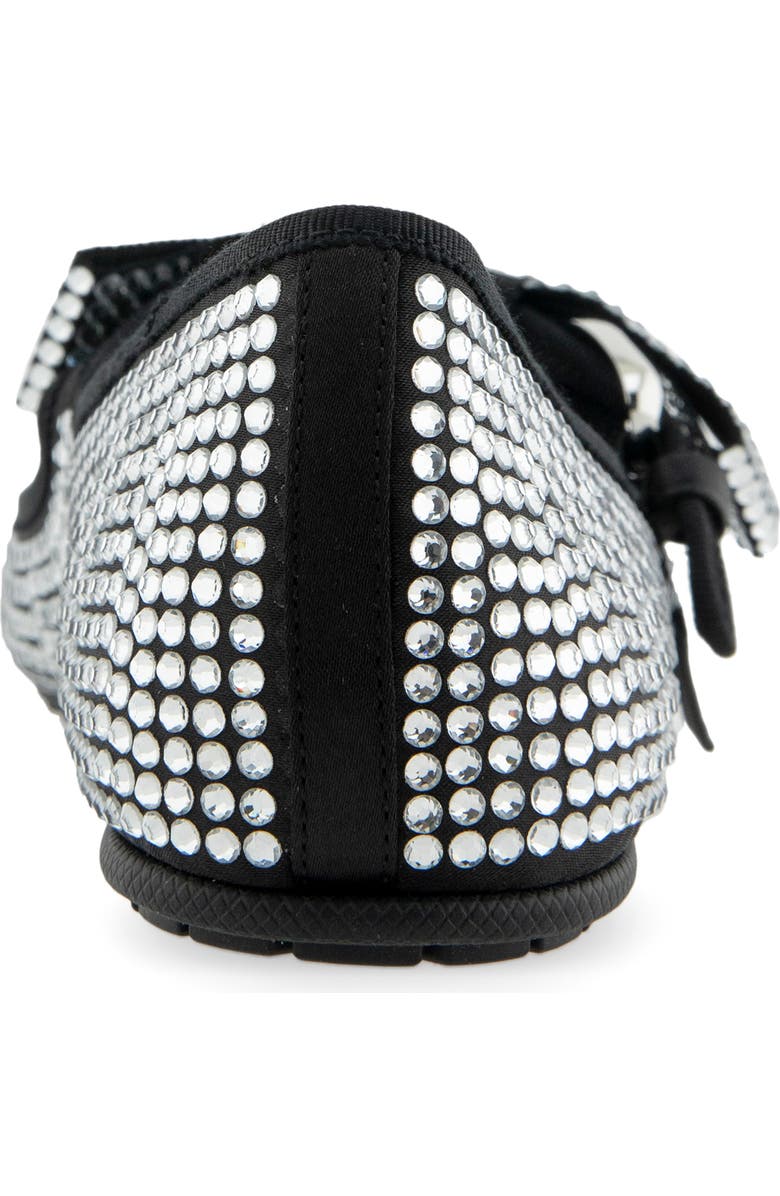 Aerosoles Poppy Mary Jane Flat, Alternate, color, Black Satin Fabric/ Crystals