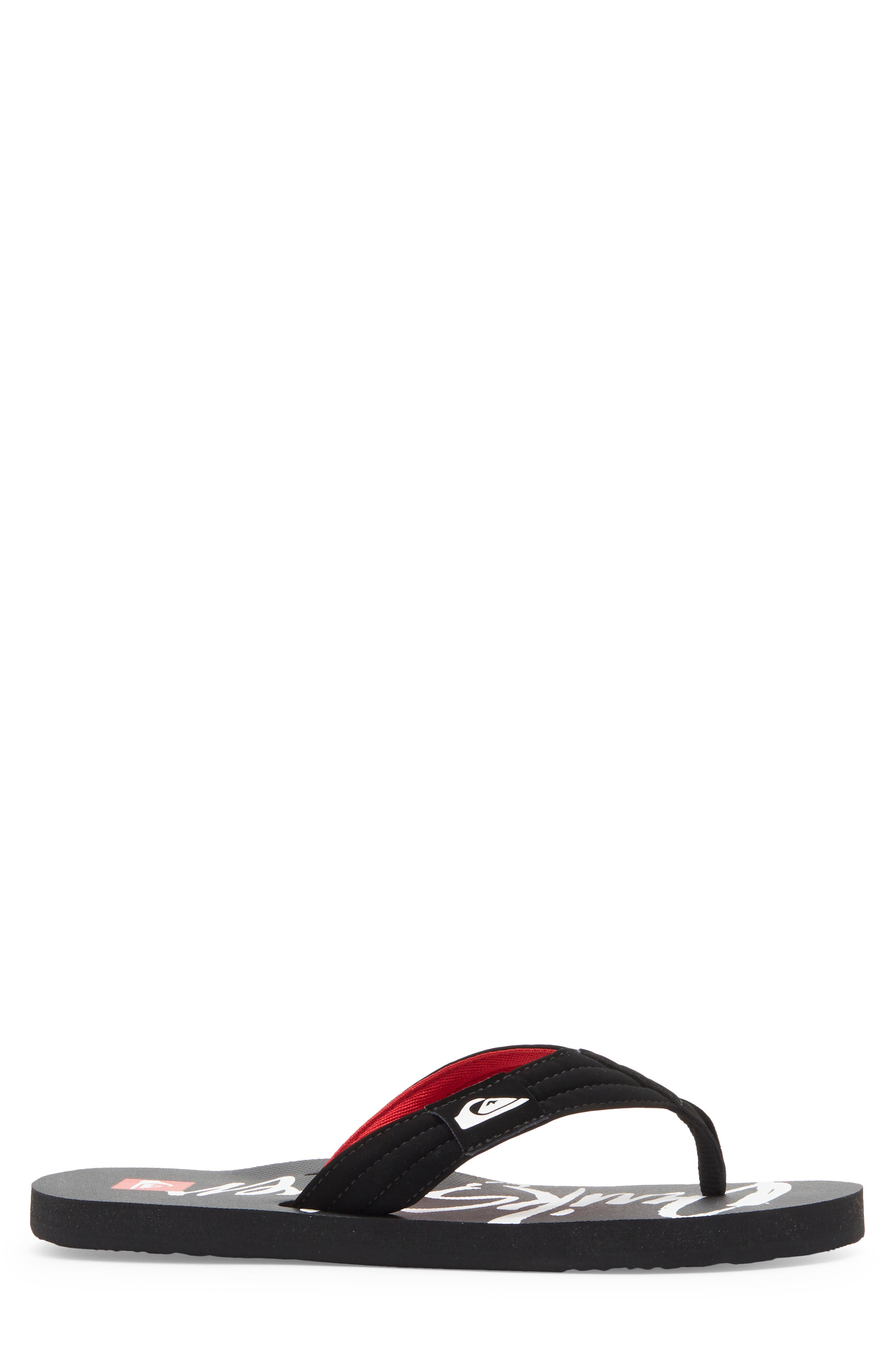 Quiksilver Dune Flip Flop, Alternate, color, Black/ Red