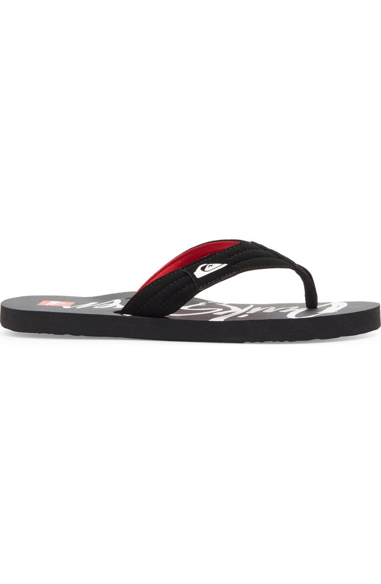 Quiksilver Dune Flip Flop, Alternate, color, Black/ Red