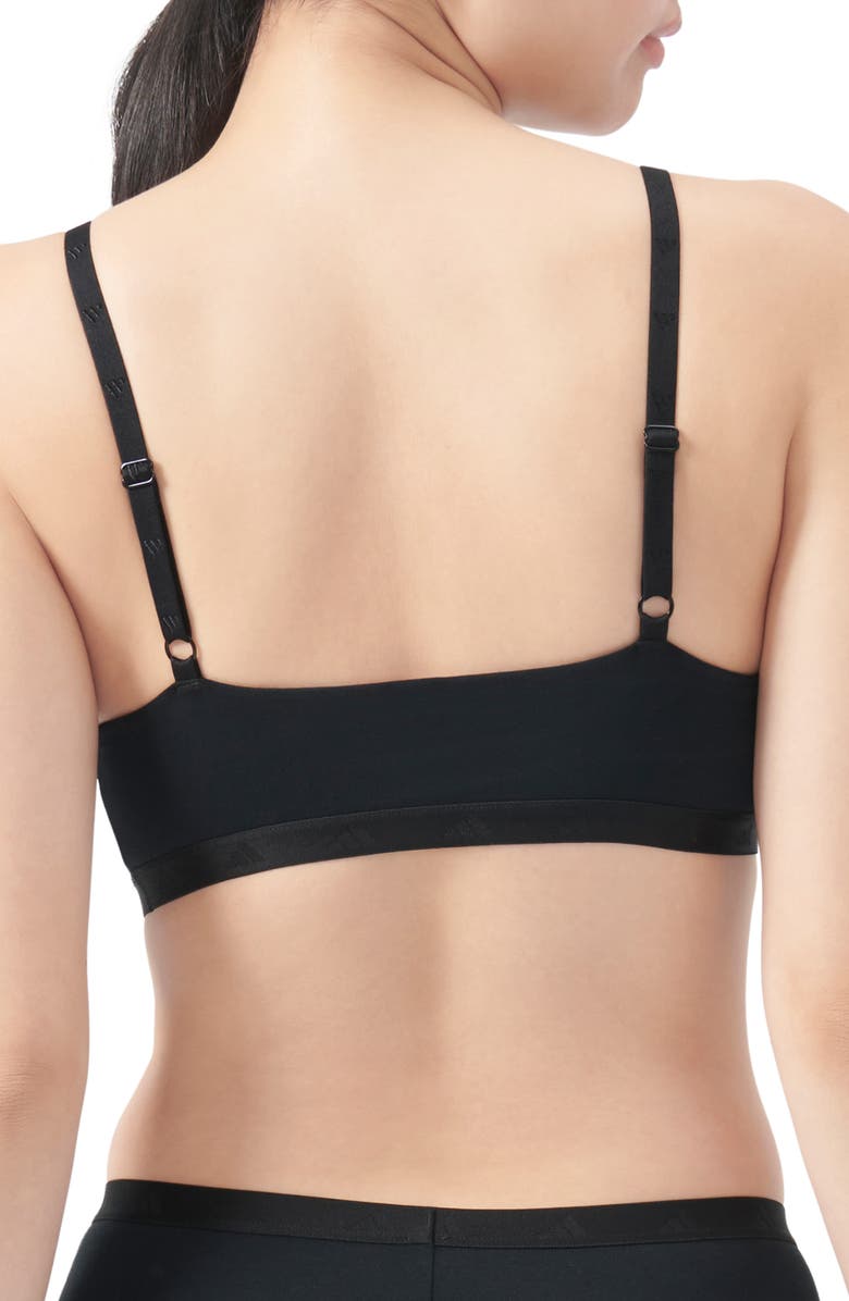 adidas Originals Scoop Stretch Cotton Jersey Bralette, Alternate, color, Black