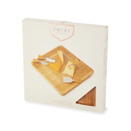 Twine Cheese Board And Knife Set In Natural