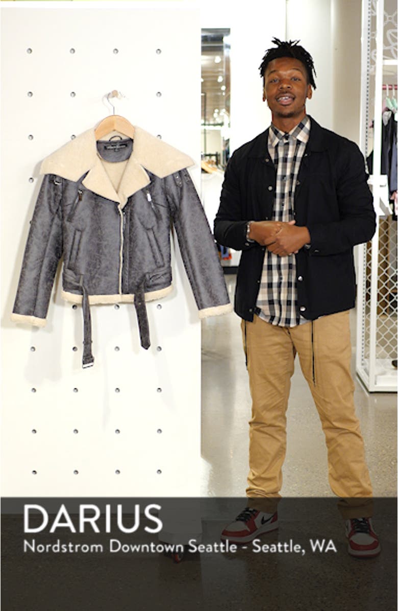 Faux Shearling Moto Jacket, sales video thumbnail