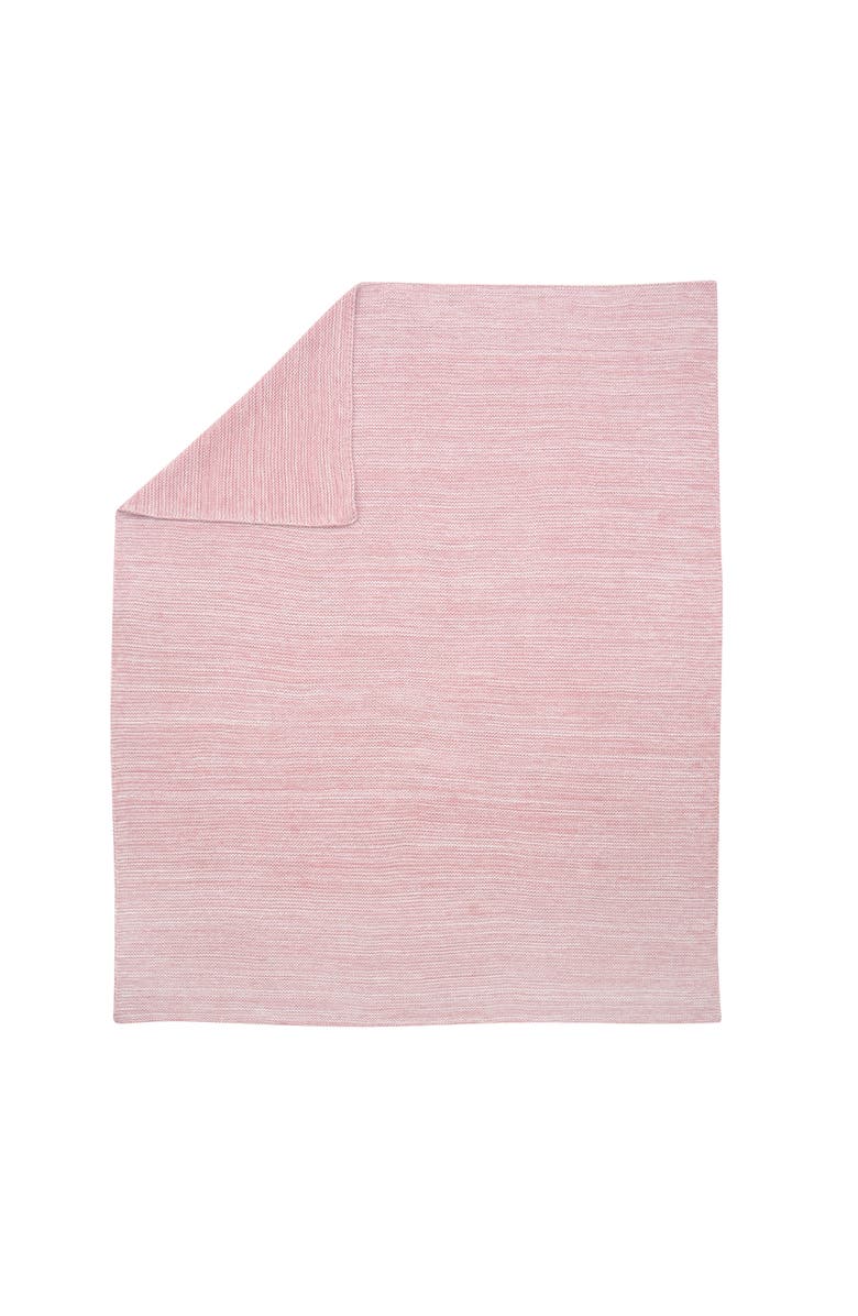 Lambs & Ivy Signature 100% Cotton Marl Textured Knit Baby Blanket, Alternate, color, Pink