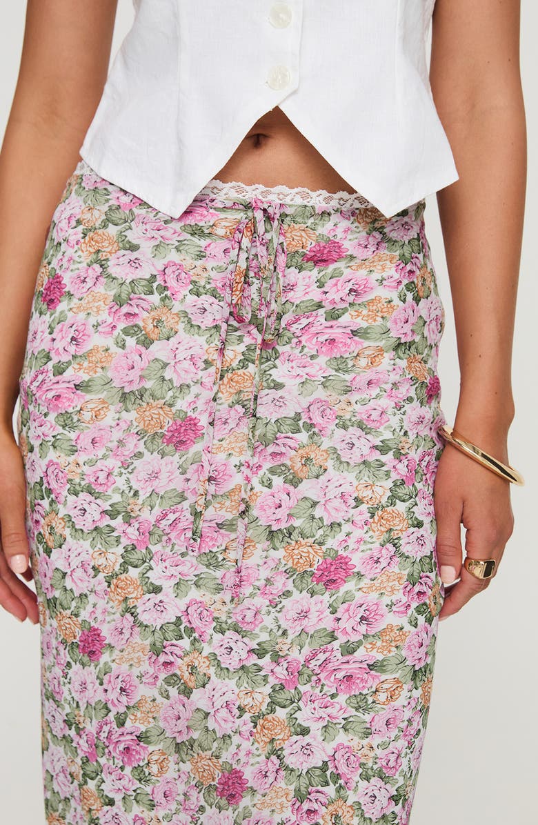 Princess Polly Emily Floral Print Tie Waist Maxi Skirt, Alternate, color,