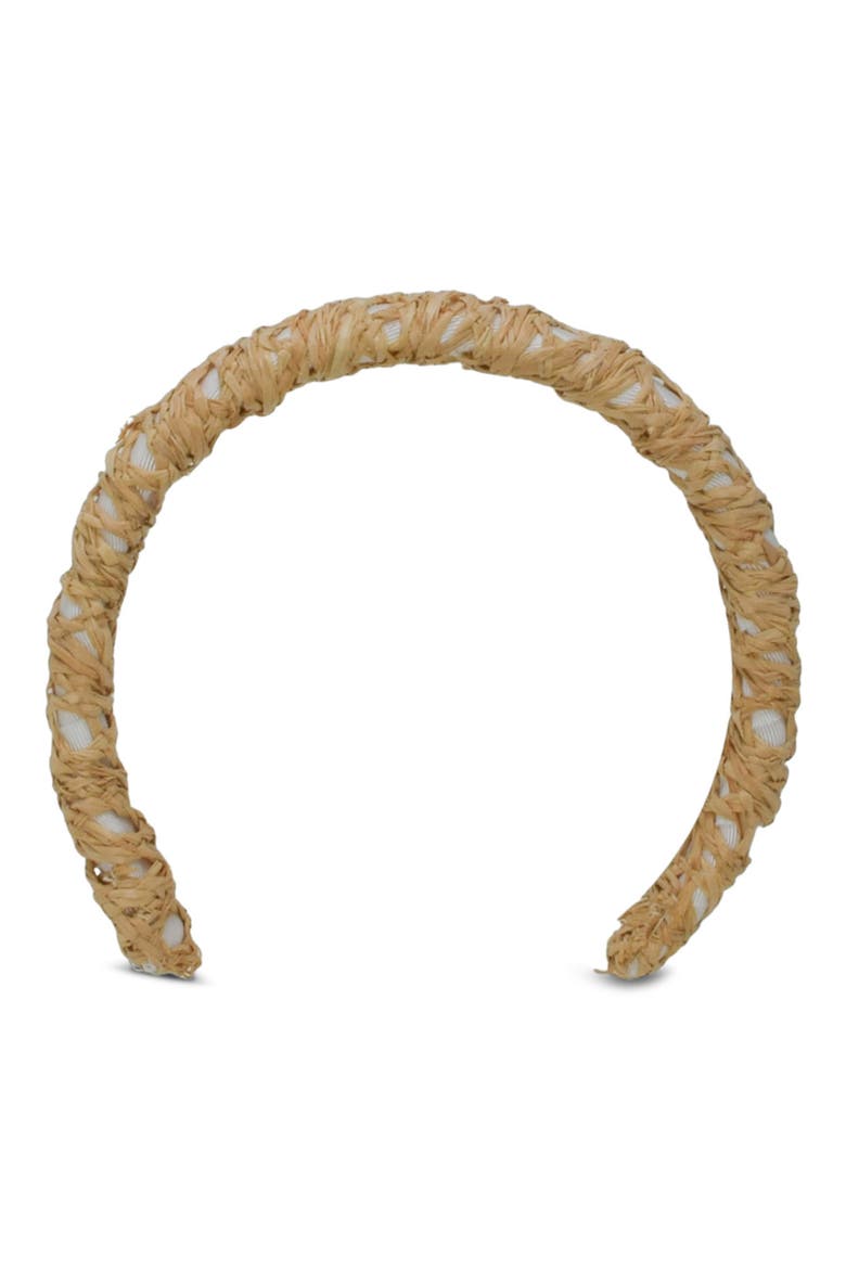 Emma Straw & Cotton Headband, Alternate, color, NATURAL/ IVORY