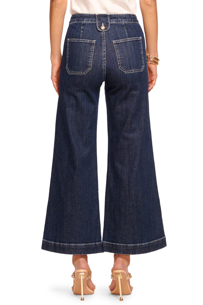 Theodora High Waist Wide Leg Ankle Jeans, Alternate, color, DARK WASH