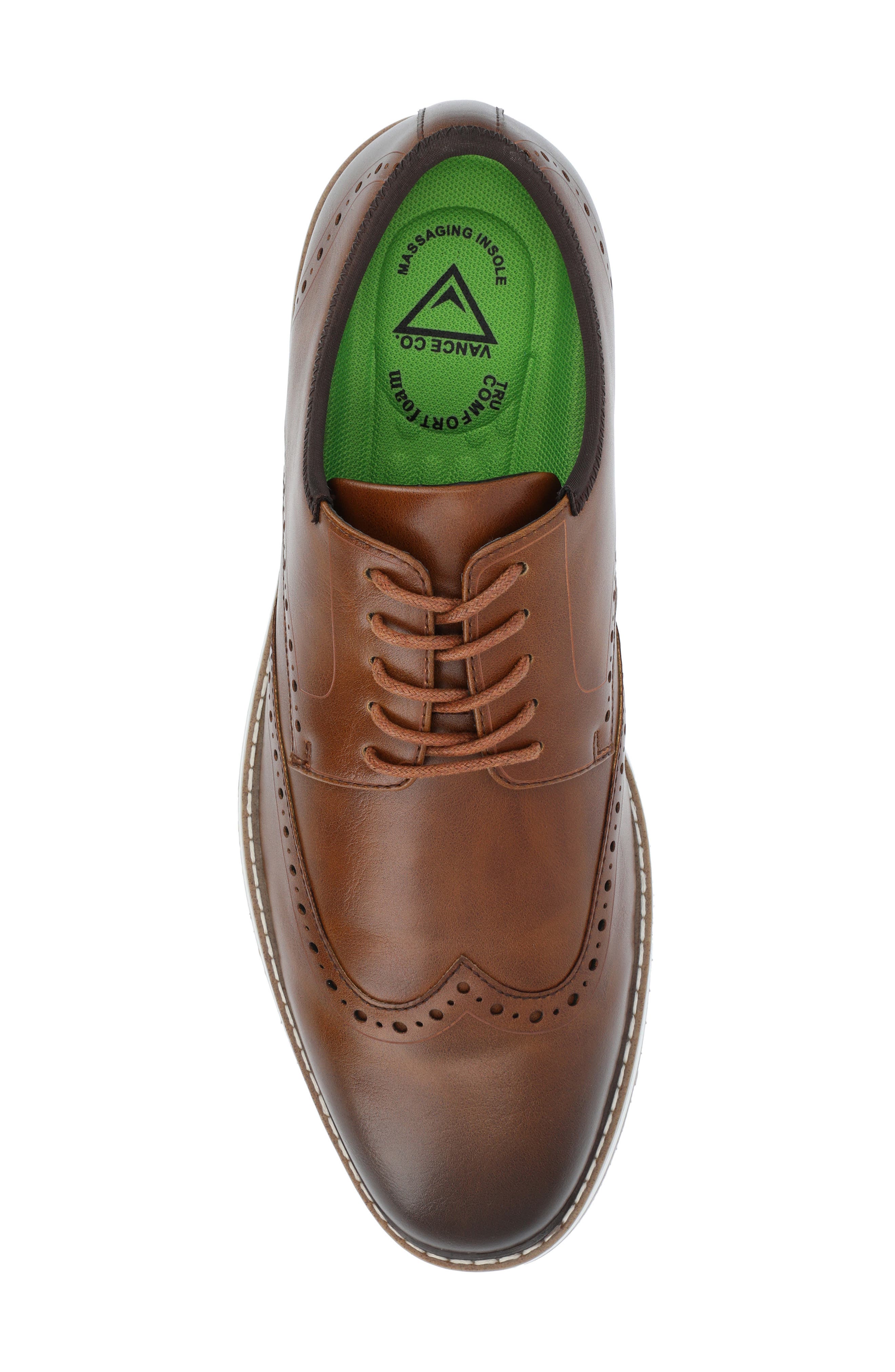 Ozzy Wingtip Hybrid Derby, Alternate, color, COGNAC