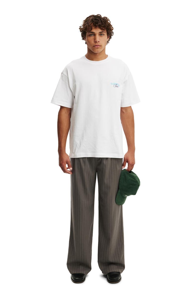 Cotton On Men's Box Fit Text T-Shirt, Alternate, color, White Lumiere Society