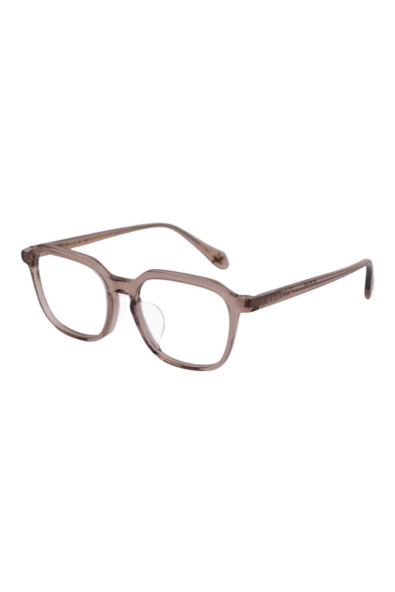 Hau Oli 53mm Low Bridge Square Optical Glasses, Alternate, color, SHELL / CLEAR LENSES