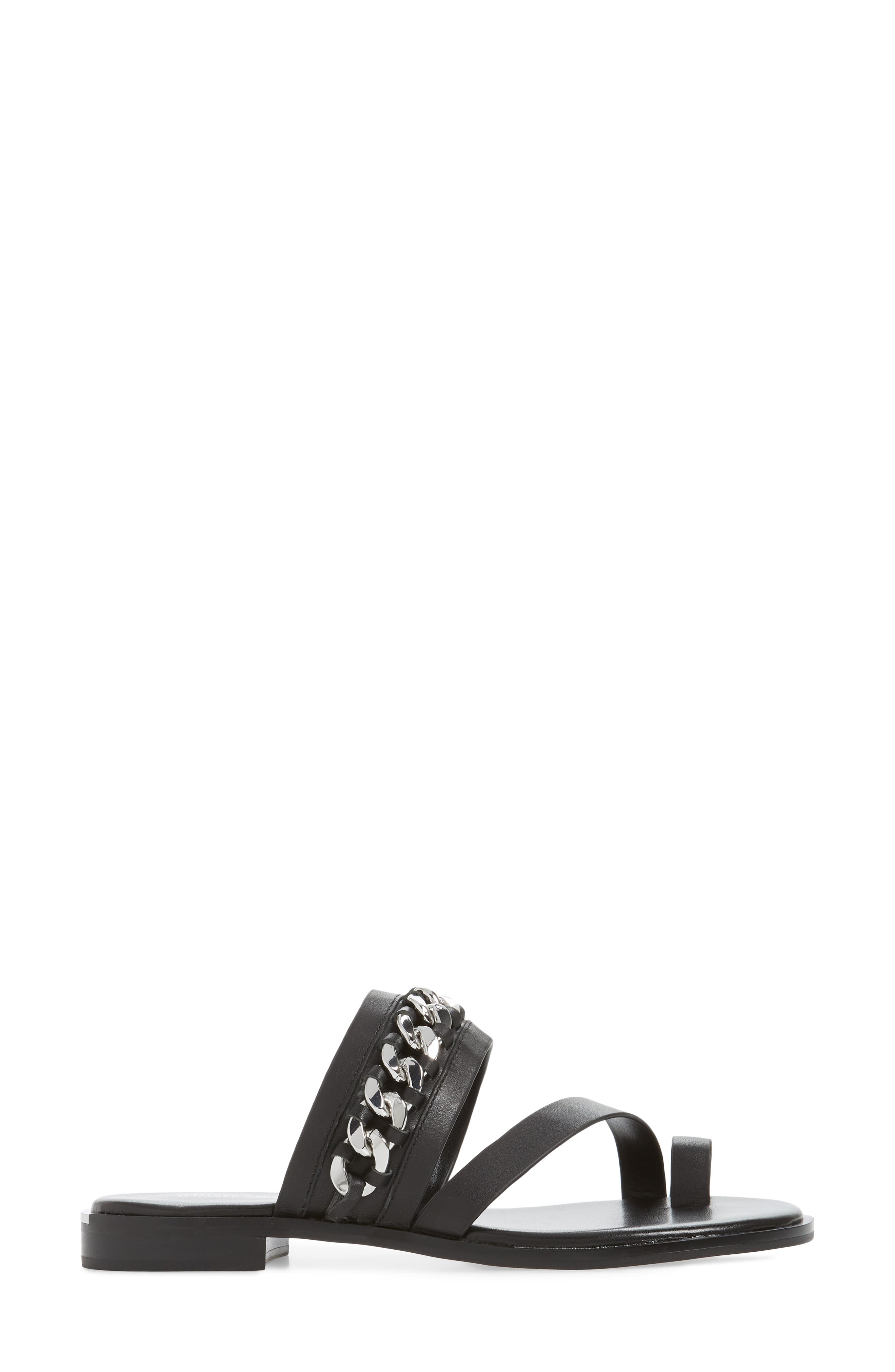 MICHAEL Michael Kors Bergen Curb Chain Slide Sandal, Alternate, color, 