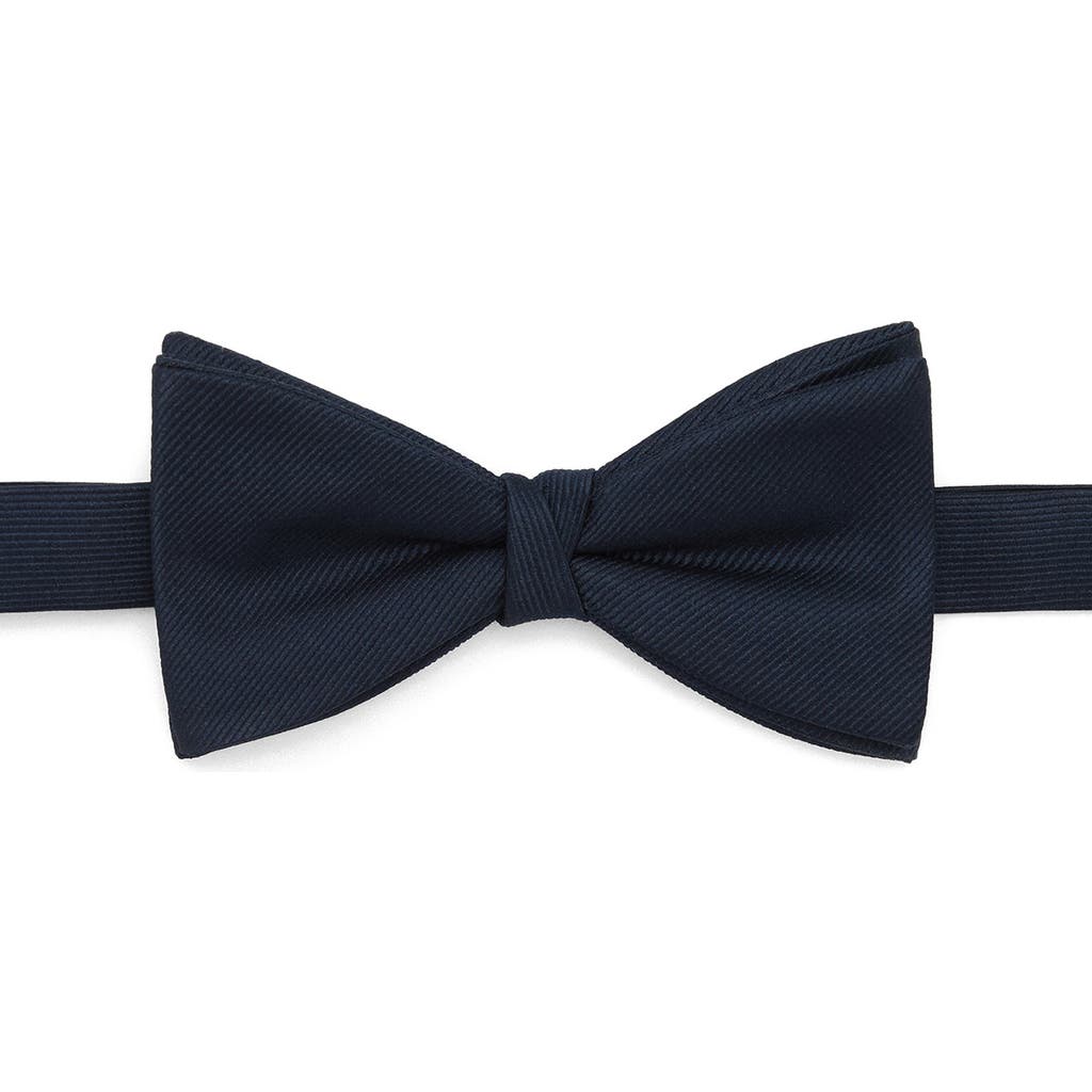 Mango Solid Twill Pre-tied Bow Tie In Blue