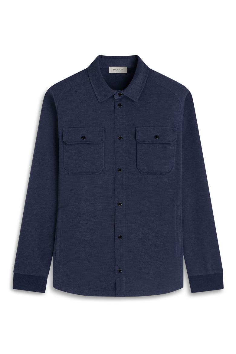 Soft Touch Snap-Up Shirt, Alternate, color, NAVY