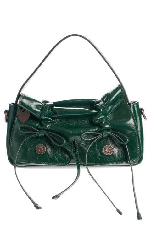 Micro Multipocket Crinkled Leather Handbag