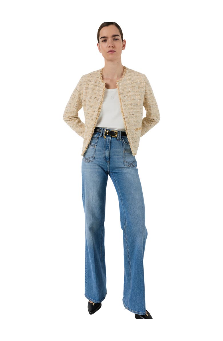 GERARD DAREL Talea Tweed Jacket, Alternate, color, Beige