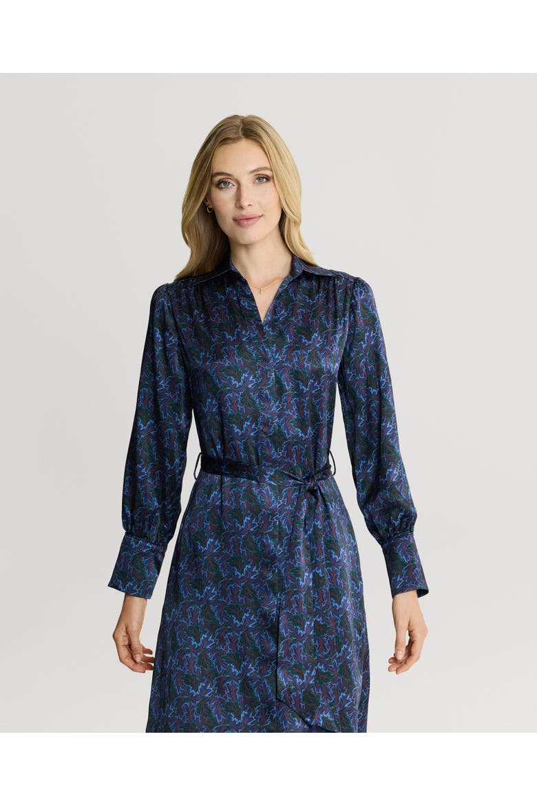 Birch Shirt Dress, Alternate, color, Blue/Burgundy/Green