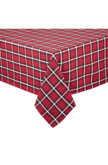Design Imports Glad Tidings Plaid Tablecloth