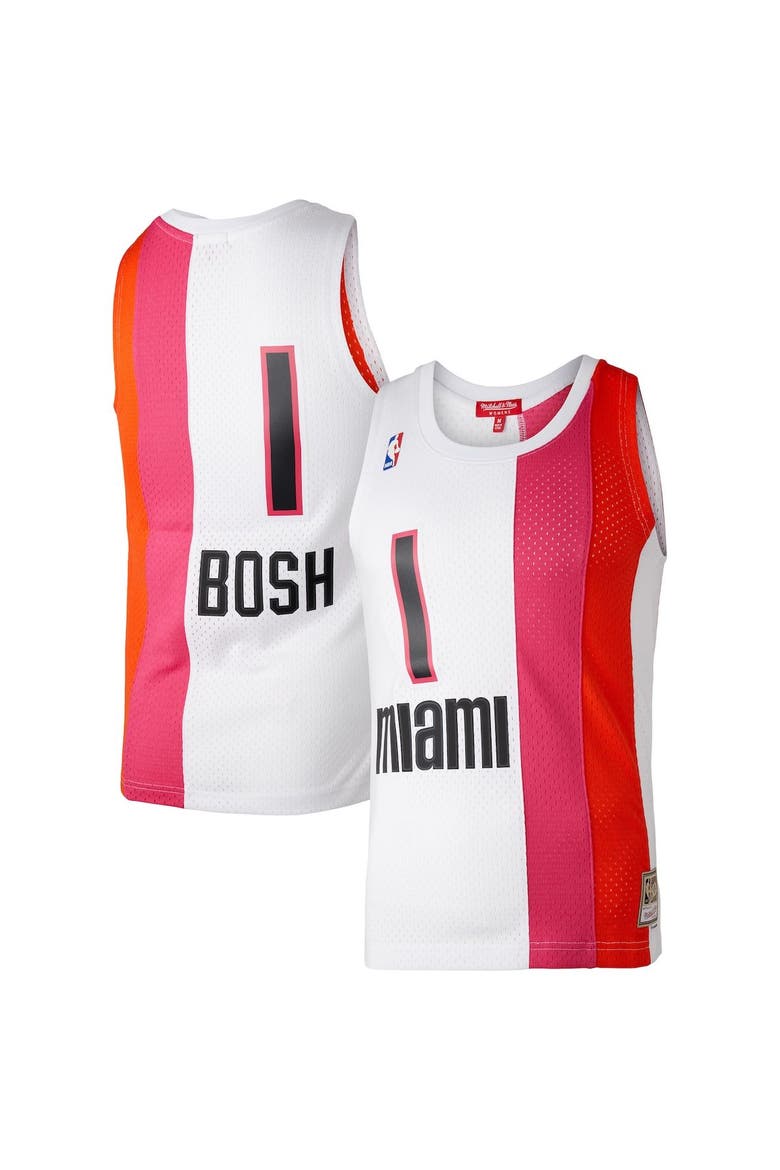 Women's Mitchell & Ness Chris Bosh White Miami Heat Hardwood Classics 2011/12 Swingman Jersey, Main, color, White