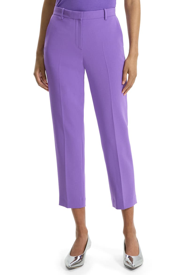 Tailored Ankle Trousers, Main, color, BRIGHT PEONY