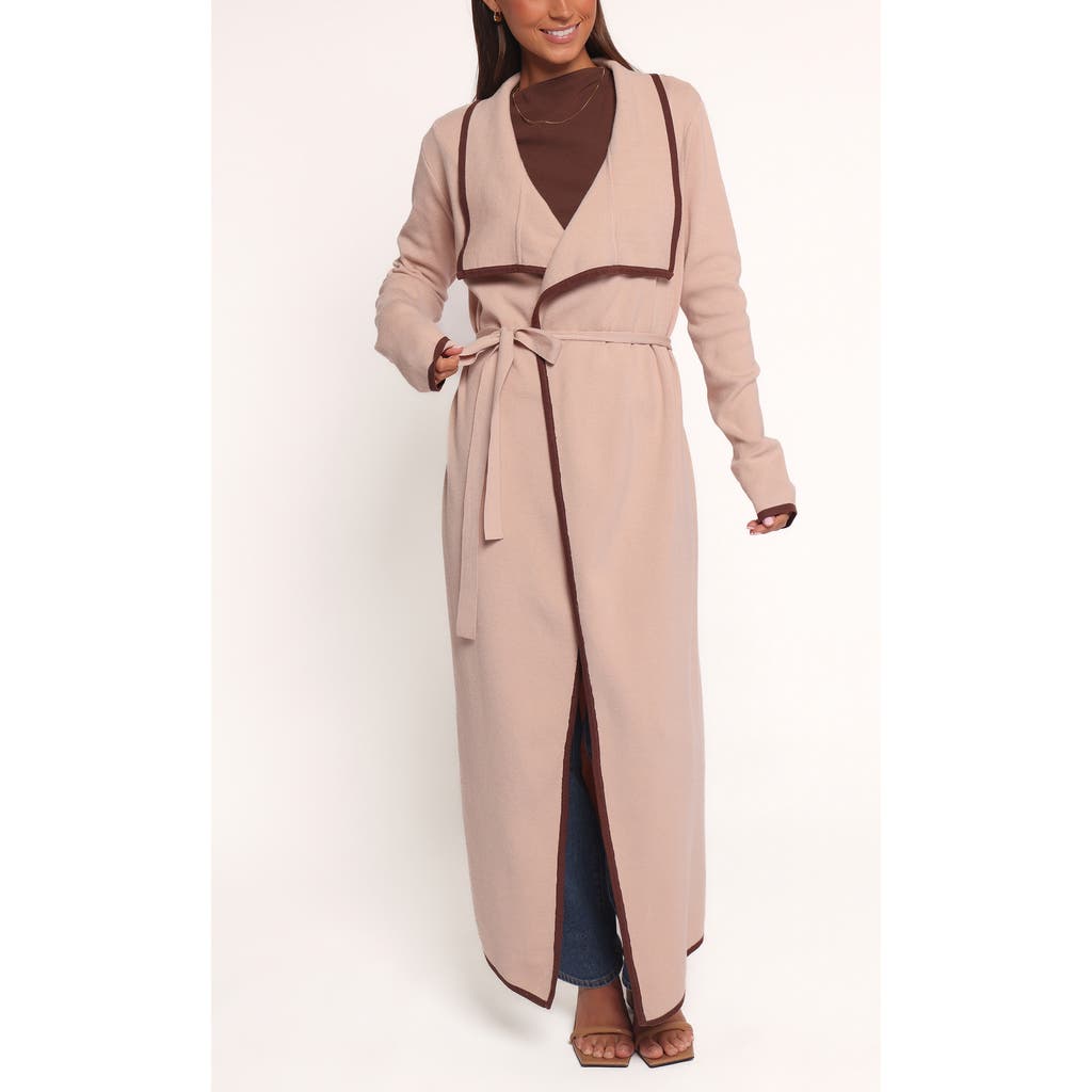 Petal And Pup Petal & Pup Vallis Contrast Trim Cardigan In Gray