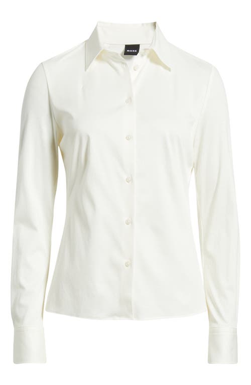 Hugo Boss Boss Bronta Tuesday Cotton Button-up Shirt In White