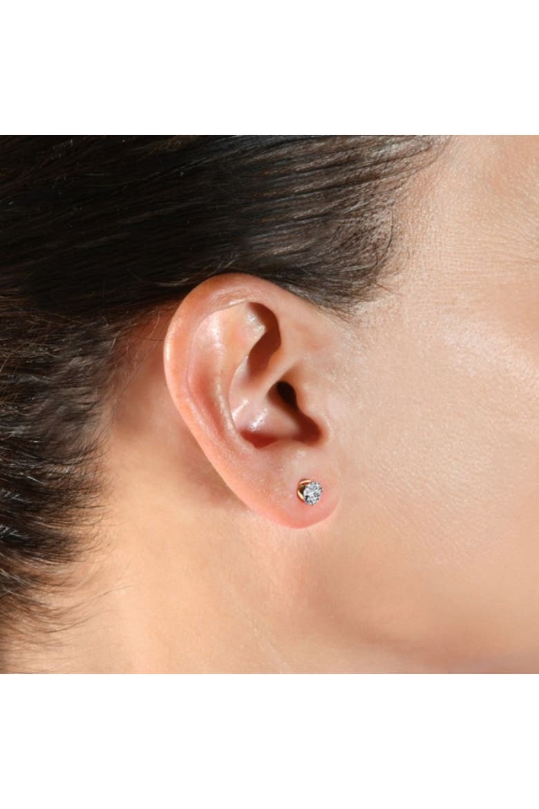 VVS 2 Ct 14k Gold Moissanite Screw Back Studs 6mm, Alternate, color, 14k yellow gold