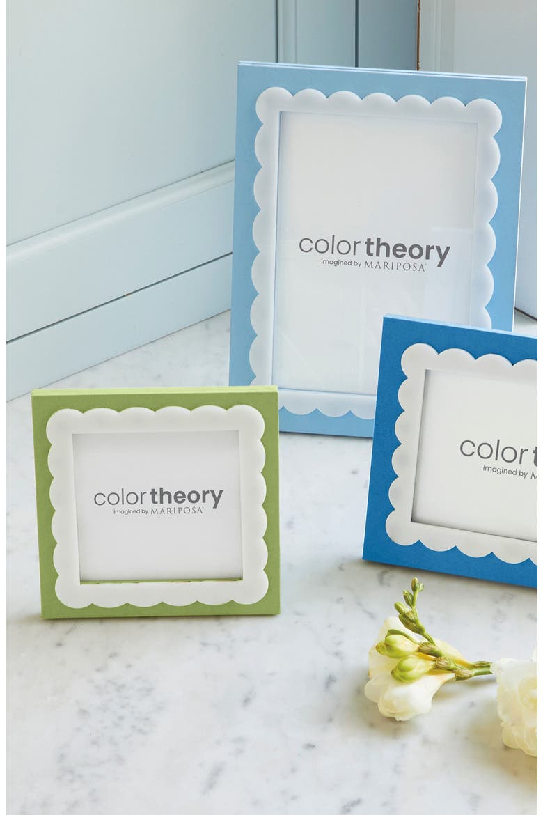 Meadow Green Scallop 4 x 4-Inch Picture Frame, Alternate, color, GREEN
