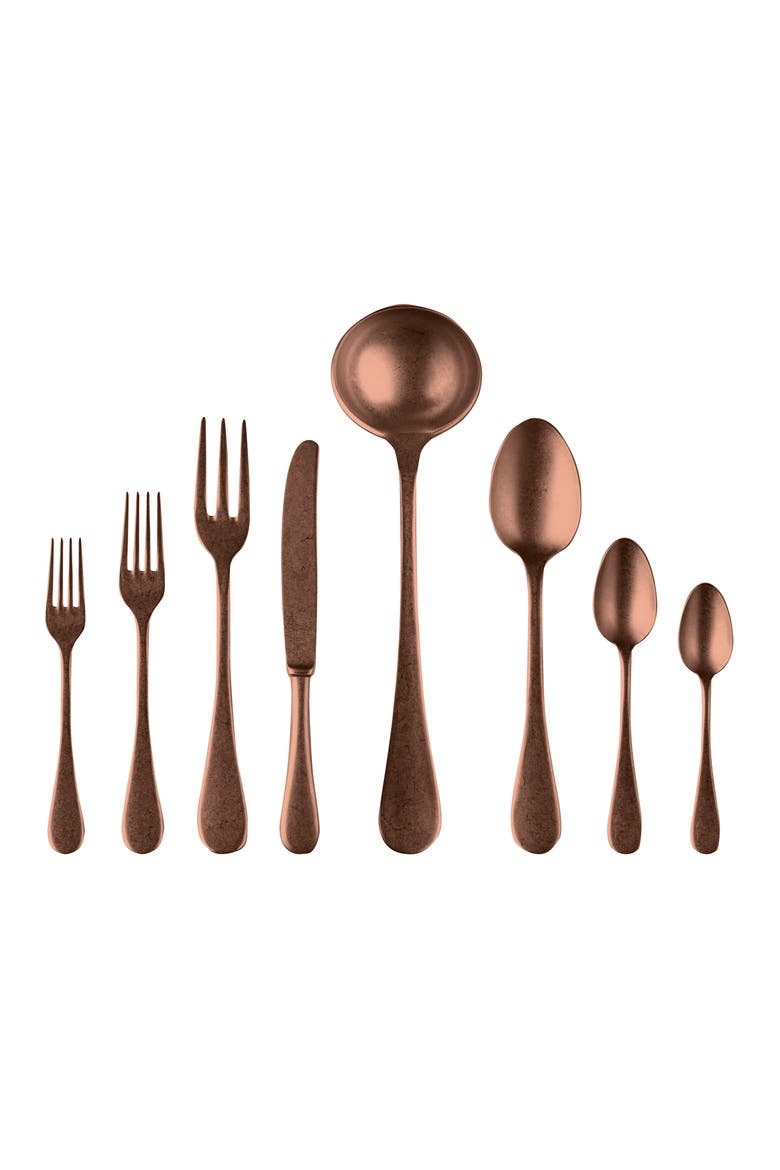 Vintage Pewter Flatware Set - 43 Pieces, Main, color, Bronze