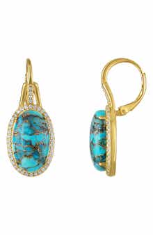 FZN Composite Turquoise Drop Earrings
